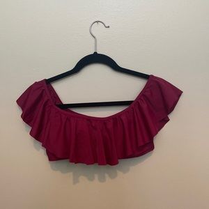 Off the shoulder bandeau bikini top
